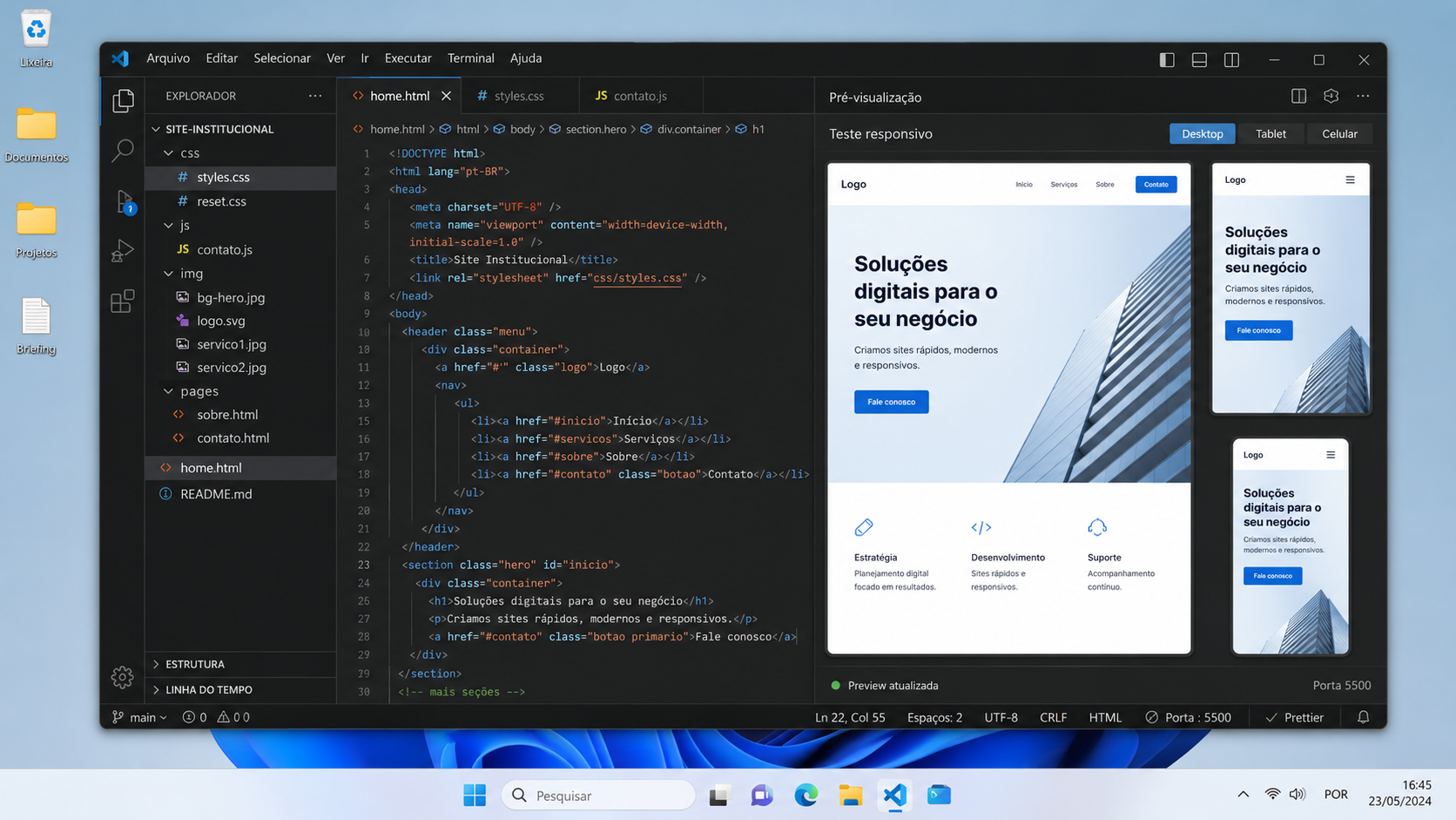 Design e desenvolvimento